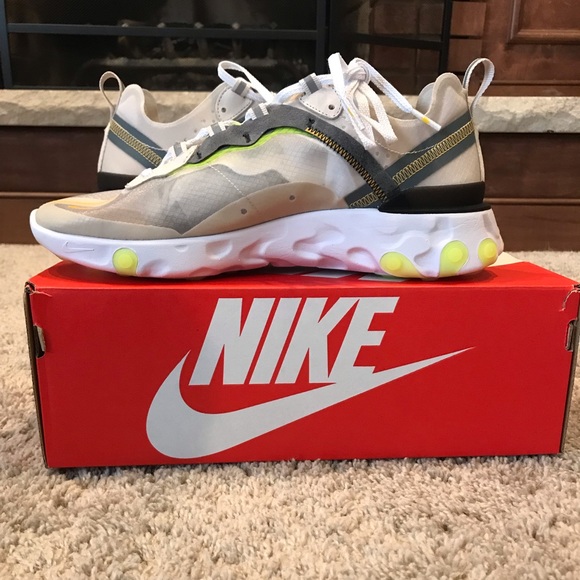 NEW NIKE REACT ELEMENT 87 OREWOOD BROWN VOLT SZ9.5 - Picture 1 of 8